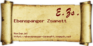 Ebenspanger Zsanett névjegykártya